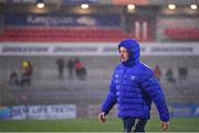 12 March 2022; Dan Leavy of Leinster walks the pitch before the United Rugby Championship match between Ulster and Leinster at Kingspan Stadium in Belfast. Photo by Harry Murphy/Sportsfile