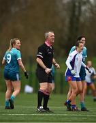 12 March 2022; Referee Brendan Rice during the Yoplait LGFA Giles Cup Final match between TU Dublin and Mary Immaculate College at DCU in Dublin. Photo by Eóin Noonan/Sportsfile
