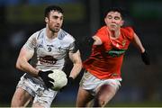 12 March 2022; Kevin Flynn of Kildare in action against Aaron McKay of Armagh during the Allianz Football League Division 1 match between Armagh and Kildare at the Athletic Grounds in Armagh. Photo by Piaras Ó Mídheach/Sportsfile
