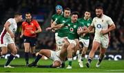 12 March 2022; Hugo Keenan of Ireland is tackled by Jamie George of England during the Guinness Six Nations Rugby Championship match between England and Ireland at Twickenham Stadium in London, England. Photo by Brendan Moran/Sportsfile