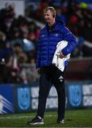 12 March 2022; Leinster head coach Leo Cullen before the United Rugby Championship match between Ulster and Leinster at Kingspan Stadium in Belfast. Photo by Harry Murphy/Sportsfile