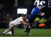 12 March 2022; James Tracy of Leinster is tackled by Duane Vermeulen of Ulster during the United Rugby Championship match between Ulster and Leinster at Kingspan Stadium in Belfast. Photo by Harry Murphy/Sportsfile