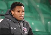 11 March 2022; Nickson Okosun of Bohemians before the SSE Airtricity League Premier Division match between Shamrock Rovers and Bohemians at Tallaght Stadium in Dublin. Photo by Stephen McCarthy/Sportsfile