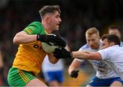 13 March 2022; Patrick McBrearty of Donegal in action against Ryan Wylie of Monaghan during the Allianz Football League Division 1 match between Donegal and Monaghan at MacCumhaill Park in Ballybofey, Donegal. Photo by Ramsey Cardy/Sportsfile