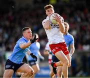 13 March 2022; Conor Meyler of Tyrone in action against John Small during the Allianz Football League Division 1 match between Tyrone and Dublin at O'Neill's Healy Park in Omagh, Tyrone. Photo by Ray McManus/Sportsfile