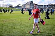 13 March 2022; Kevin Flahive of Cork leaves the pitch after the Allianz Football League Division 2 match between Meath and Cork at Páirc Táilteann in Navan, Meath. Photo by Brendan Moran/Sportsfile