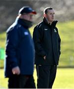 13 March 2022; Meath manager Andy McEntee, right, and Cork manager Keith Ricken during the Allianz Football League Division 2 match between Meath and Cork at Páirc Táilteann in Navan, Meath. Photo by Brendan Moran/Sportsfile