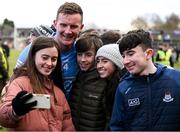 13 March 2022; Ciarán Kilkenny of Dublin with supporters after the Allianz Football League Division 1 match between Tyrone and Dublin at O'Neill's Healy Park in Omagh, Tyrone. Photo by Ray McManus/Sportsfile