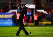 11 March 2022; Shelbourne club photographer Eoin Smith after the SSE Airtricity League Premier Division match between Shelbourne and Dundalk at Tolka Park in Dublin. Photo by Eóin Noonan/Sportsfile