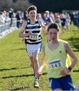 12 March 2022; Mikey Barron of St Kieran's, Kilkenny, competing in the minor boys 2500m during the Irish Life Health All-Ireland Schools Cross Country at the City of Belfast Mallusk Playing Fields in Belfast. Photo by Ramsey Cardy/Sportsfile