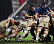 12 March 2022; Michael Ala'alatoa and Joe McCarthy of Leinster drive a rolling maul during the United Rugby Championship match between Ulster and Leinster at Kingspan Stadium in Belfast. Photo by Harry Murphy/Sportsfile