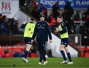 12 March 2022; Leinster sports scientist Jack O'Brien during the United Rugby Championship match between Ulster and Leinster at Kingspan Stadium in Belfast. Photo by Harry Murphy/Sportsfile