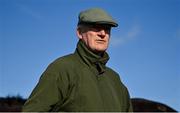 14 March 2022; Trainer Willie Mullins on the gallops ahead of the Cheltenham Racing Festival at Prestbury Park in Cheltenham, England. Photo by Seb Daly/Sportsfile