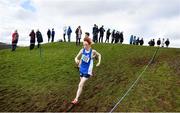 12 March 2022; Luke Le Blanc of St Colman's College, Newry, Down, competing in the junior boys 3500m during the Irish Life Health All-Ireland Schools Cross Country at the City of Belfast Mallusk Playing Fields in Belfast. Photo by Ramsey Cardy/Sportsfile