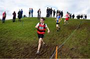 12 March 2022; Oskar Tomczakowski of CM Mathair, Galway, competing in the junior boys 3500m during the Irish Life Health All-Ireland Schools Cross Country at the City of Belfast Mallusk Playing Fields in Belfast. Photo by Ramsey Cardy/Sportsfile