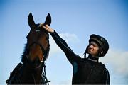 14 March 2022; Patrick Mullins and Kilcruit on the gallops ahead of the Cheltenham Racing Festival at Prestbury Park in Cheltenham, England. Photo by David Fitzgerald/Sportsfile