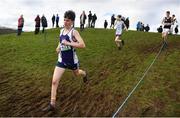 12 March 2022; Nathan Rodgers of Seamount College Kinvara, Galway, competing in the junior boys 3500m during the Irish Life Health All-Ireland Schools Cross Country at the City of Belfast Mallusk Playing Fields in Belfast. Photo by Ramsey Cardy/Sportsfile