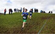 12 March 2022; Dante Currid of Summerhill College, Sligo, competing in the junior boys 3500m during the Irish Life Health All-Ireland Schools Cross Country at the City of Belfast Mallusk Playing Fields in Belfast. Photo by Ramsey Cardy/Sportsfile