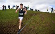 12 March 2022; Jake Foley of Rochestown College, Cork, competing in the junior boys 3500m during the Irish Life Health All-Ireland Schools Cross Country at the City of Belfast Mallusk Playing Fields in Belfast. Photo by Ramsey Cardy/Sportsfile