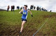 12 March 2022; Peter Brooks of St Colman's College, Newry, Down, competing in the junior boys 3500mduring the Irish Life Health All-Ireland Schools Cross Country at the City of Belfast Mallusk Playing Fields in Belfast. Photo by Ramsey Cardy/Sportsfile