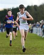 12 March 2022; Seamus O'Donoghue of Pobalscoil Inbhear Scéine Kenmare, Kerry, competing in the junior boys 3500m during the Irish Life Health All-Ireland Schools Cross Country at the City of Belfast Mallusk Playing Fields in Belfast. Photo by Ramsey Cardy/Sportsfile