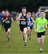 12 March 2022; Darragh O'Connor of Rochestown College, Cork, competing in the junior boys 3500m during the Irish Life Health All-Ireland Schools Cross Country at the City of Belfast Mallusk Playing Fields in Belfast. Photo by Ramsey Cardy/Sportsfile