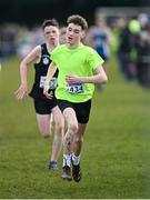 12 March 2022; Sean Killeen of St Colmans College Claremorris, Mayo, competing in the junior boys 3500m during the Irish Life Health All-Ireland Schools Cross Country at the City of Belfast Mallusk Playing Fields in Belfast. Photo by Ramsey Cardy/Sportsfile