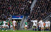 12 March 2022; Spectators leave their seats during the first half of the Guinness Six Nations Rugby Championship match between England and Ireland at Twickenham Stadium in London, England. Photo by Brendan Moran/Sportsfile