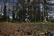 12 March 2022; Ross Mitchell of St Jarlaths Tuam, Galway, competing in the intermediate boys 5000m during the Irish Life Health All-Ireland Schools Cross Country at the City of Belfast Mallusk Playing Fields in Belfast. Photo by Ramsey Cardy/Sportsfile