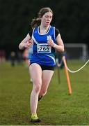 12 March 2022; Eve Dwyer of Ard Scoil na nDeise Dungarvan, Waterford, competing in the senior girls 3500m during the Irish Life Health All-Ireland Schools Cross Country at the City of Belfast Mallusk Playing Fields in Belfast. Photo by Ramsey Cardy/Sportsfile