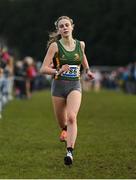 12 March 2022; Kirsti Foster of Down High School, Downpatrick, Down, competing in the senior girls 3500m during the Irish Life Health All-Ireland Schools Cross Country at the City of Belfast Mallusk Playing Fields in Belfast. Photo by Ramsey Cardy/Sportsfile