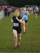 12 March 2022; Aoibheann Ní Lachtnáin of Scoil Mhuire Ballingeary, Cork, competing in the senior girls 3500m during the Irish Life Health All-Ireland Schools Cross Country at the City of Belfast Mallusk Playing Fields in Belfast. Photo by Ramsey Cardy/Sportsfile