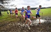 12 March 2022; Cian Law of Colaiste Choilm Tullamore, Offaly, competing in the senior boys 6500m during the Irish Life Health All-Ireland Schools Cross Country at the City of Belfast Mallusk Playing Fields in Belfast. Photo by Ramsey Cardy/Sportsfile