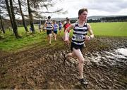 12 March 2022; David Williams of St Kieran's, Kilkenny, competing in the senior boys 6500m during the Irish Life Health All-Ireland Schools Cross Country at the City of Belfast Mallusk Playing Fields in Belfast. Photo by Ramsey Cardy/Sportsfile