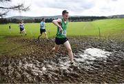 12 March 2022; Ronan McAree of St Malachy's College, Belfast, competing in the senior boys 6500m during the Irish Life Health All-Ireland Schools Cross Country at the City of Belfast Mallusk Playing Fields in Belfast. Photo by Ramsey Cardy/Sportsfile