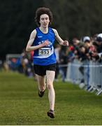 12 March 2022; Dean Casey of St Flannans Ennis, Clare, competing in the senior boys 6500m during the Irish Life Health All-Ireland Schools Cross Country at the City of Belfast Mallusk Playing Fields in Belfast. Photo by Ramsey Cardy/Sportsfile