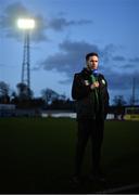 14 March 2022; Shamrock Rovers manager Stephen Bradley is interviewed by LOITV before the SSE Airtricity League Premier Division match between Dundalk and Shamrock Rovers at Oriel Park in Dundalk, Louth. Photo by Ben McShane/Sportsfile