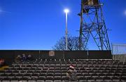 14 March 2022; Shelbourne supporters take their seats before the SSE Airtricity League Premier Division match between Bohemians and Shelbourne at Dalymount Park in Dublin. Photo by Brendan Moran/Sportsfile