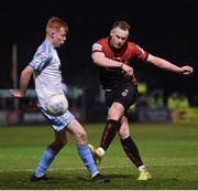 14 March 2022; Ciarán Kelly of Bohemians in action against Shane Farrell of Shelbourne during the SSE Airtricity League Premier Division match between Bohemians and Shelbourne at Dalymount Park in Dublin. Photo by Brendan Moran/Sportsfile