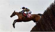 15 March 2022; Corach Rambler, with Derek Fox up, jumps the last during the second circuit of the course in the Ultima Handicap Chase on day one of the Cheltenham Racing Festival at Prestbury Park in Cheltenham, England. Photo by Seb Daly/Sportsfile