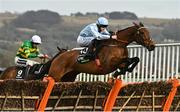 15 March 2022; Honeysuckle, with Rachael Blackmore up, jumps the last on their way to winning the Unibet Champion Hurdle Challenge Trophy during day one of the Cheltenham Racing Festival at Prestbury Park in Cheltenham, England. Photo by Seb Daly/Sportsfile