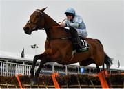 15 March 2022; Honeysuckle, with Rachael Blackmore up, jumps the last on their way to winning the Unibet Champion Hurdle Challenge Trophy during day one of the Cheltenham Racing Festival at Prestbury Park in Cheltenham, England. Photo by Seb Daly/Sportsfile