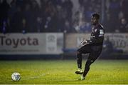 11 March 2022; St Patrick's Athletic goalkeeper Joseph Anang during the SSE Airtricity League Premier Division match between Finn Harps and St Patrick's Athletic at Finn Park in Ballybofey, Donegal. Photo by Ramsey Cardy/Sportsfile