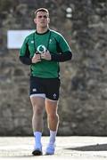 16 March 2022; James Hume arrives for Ireland rugby squad training at Carton House in Maynooth, Kildare. Photo by Piaras Ó Mídheach/Sportsfile