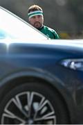 16 March 2022; Rob Herring arrives for Ireland rugby squad training at Carton House in Maynooth, Kildare. Photo by Piaras Ó Mídheach/Sportsfile