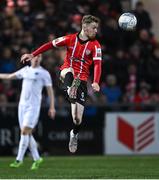 14 March 2022; Jamie McGonigle of Derry City during the SSE Airtricity League Premier Division match between Derry City and Drogheda United at The Ryan McBride Brandywell Stadium in Derry. Photo by Ramsey Cardy/Sportsfile