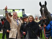 16 March 2022; Owner Michael O'Leary celebrates after his horse Commander Of Fleet won the Coral Cup Handicap Hurdle on day two of the Cheltenham Racing Festival at Prestbury Park in Cheltenham, England. Photo by David Fitzgerald/Sportsfile