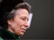 16 March 2022; Princess Anne, Princess Royal, on day two of the Cheltenham Racing Festival at Prestbury Park in Cheltenham, England. Photo by Seb Daly/Sportsfile