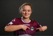 15 March 2022; Aoife Thompson poses for a portrait during a Galway WFC squad portrait session at Spóirtlann an Chaisleáin Ghearr in Galway. Photo by Eóin Noonan/Sportsfile