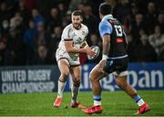 4 March 2022; Stuart McCloskey of Ulster in action against Rey Lee-Lo of Cardiff during the United Rugby Championship match between Ulster and Cardiff at Kingspan Stadium in Belfast. Photo by Piaras Ó Mídheach/Sportsfile